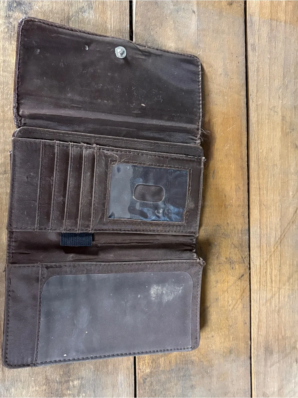 Brown Buckle Organizer Wallet Clutch Bifold Zip Pocket Western Style